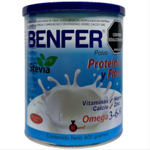 Benfer Multivitamínico Polvo Tarro x 400 gr Stevia Fresa
