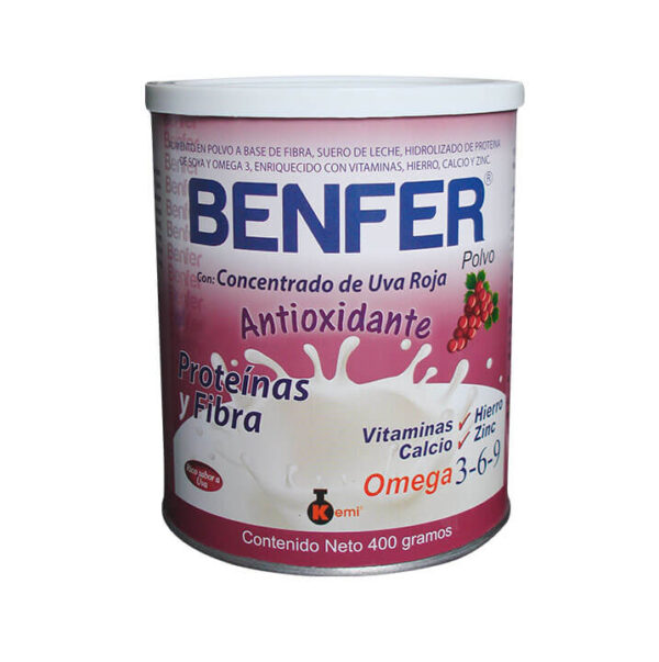 Benfer Multivitaminico Polvo  Tarro x 400 gr Stevia + Uva Roja Uva