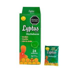 Lyptus Hierbabuena Pastillas Refrescantes Caja x24 sobres de 5 Und