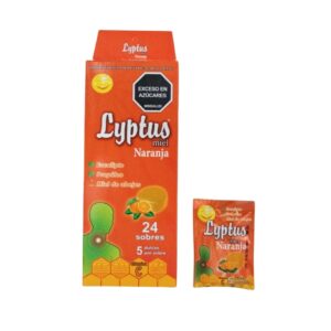 Lyptus Naranja Pastillas Refrescantes Caja x24 sobres de 5 Und